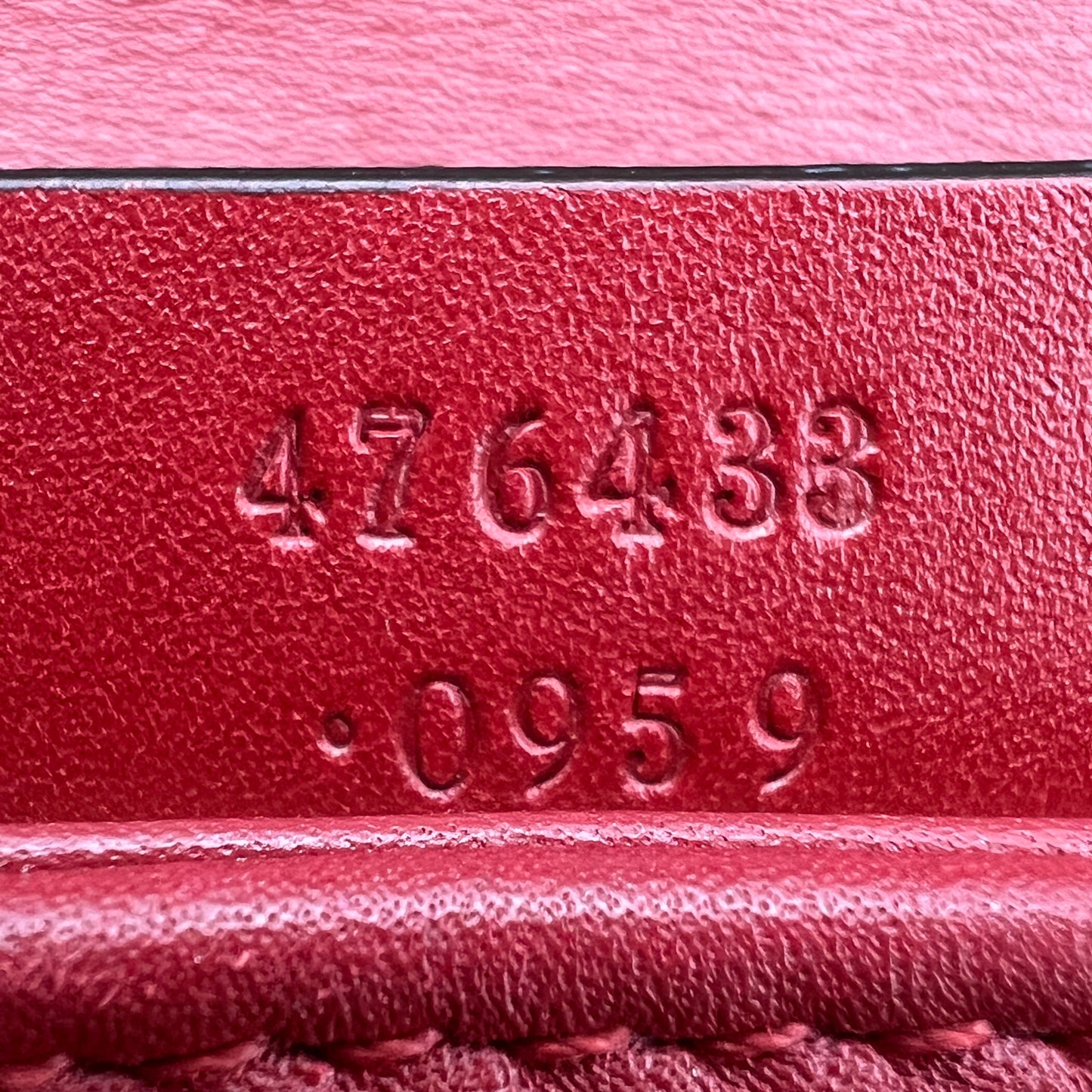 Calfskin Matelasse Super Mini GG Marmont Red