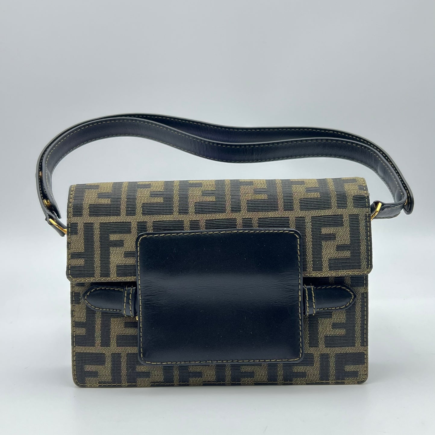 Fendi Zucca Strap Shoulder Bag