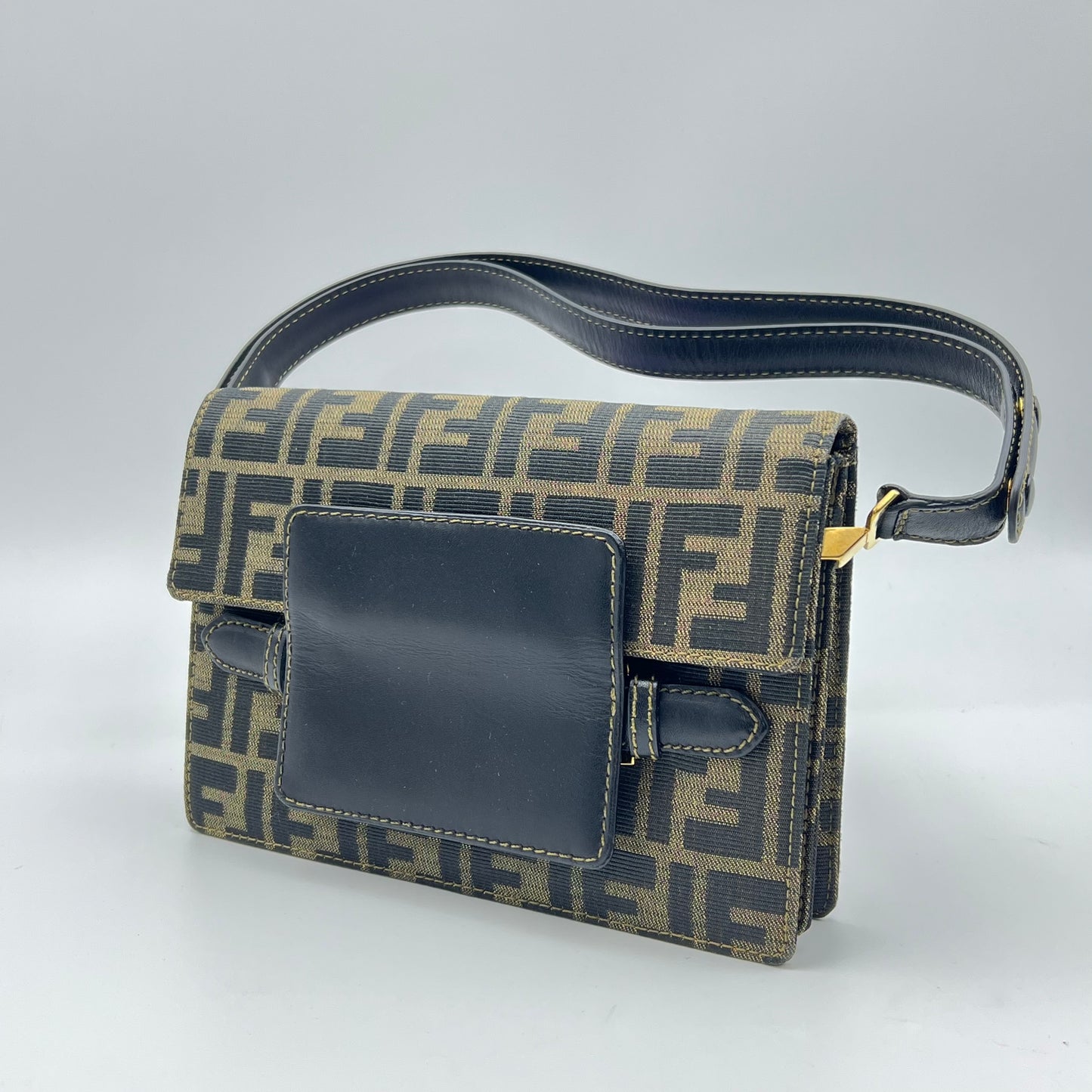 Fendi Zucca Strap Shoulder Bag