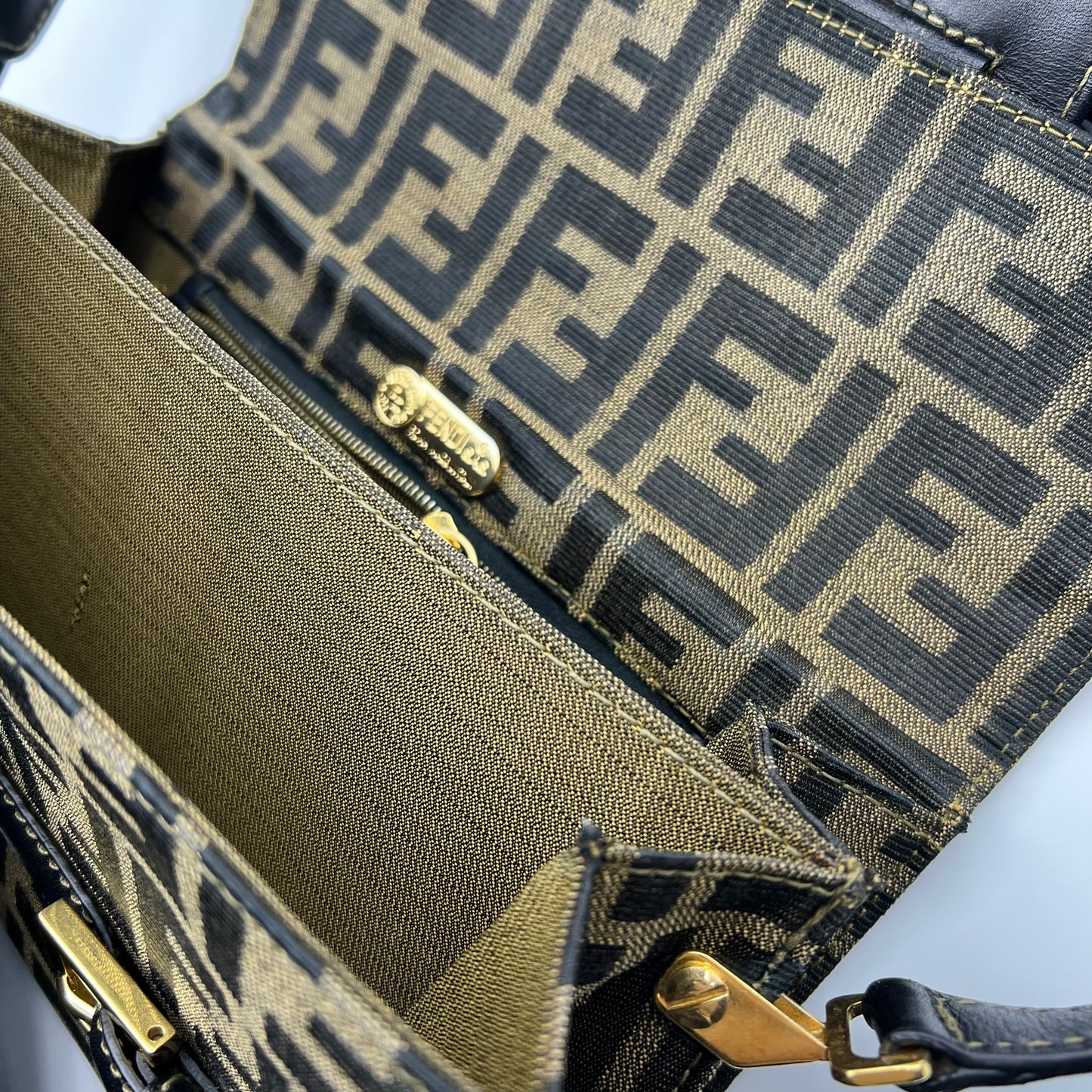 Fendi Zucca Strap Shoulder Bag