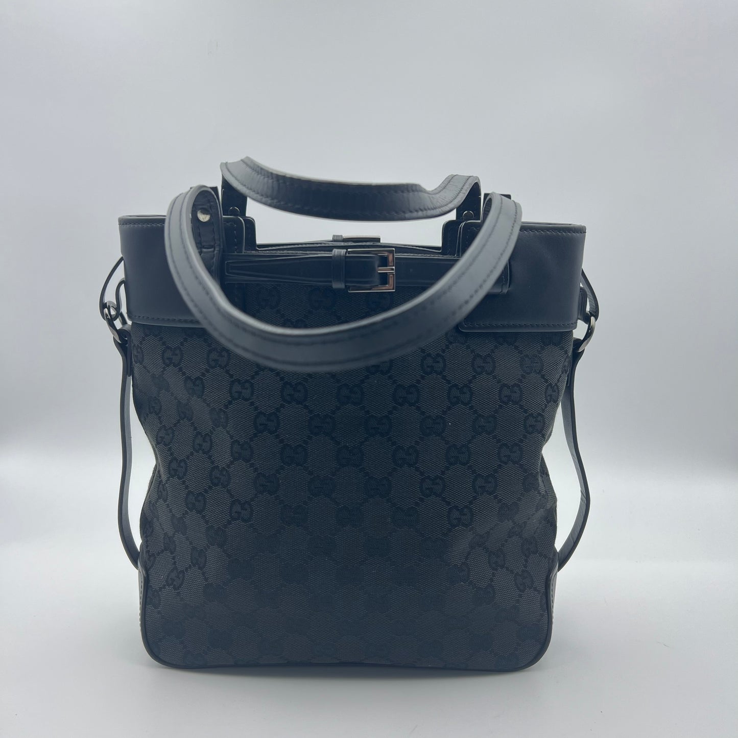 Black GG Canvas Tote Bag