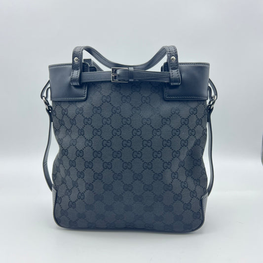 Black GG Canvas Tote Bag