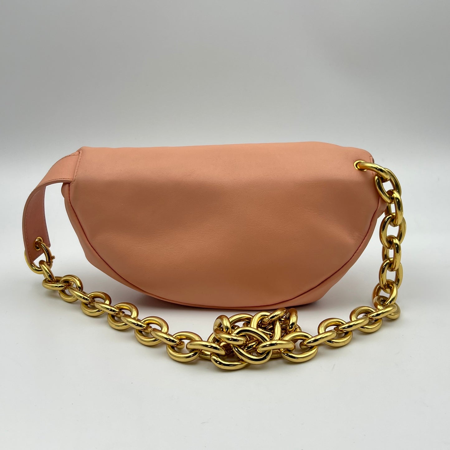 Belt Chain Pouch Waist Bag Peach Pink