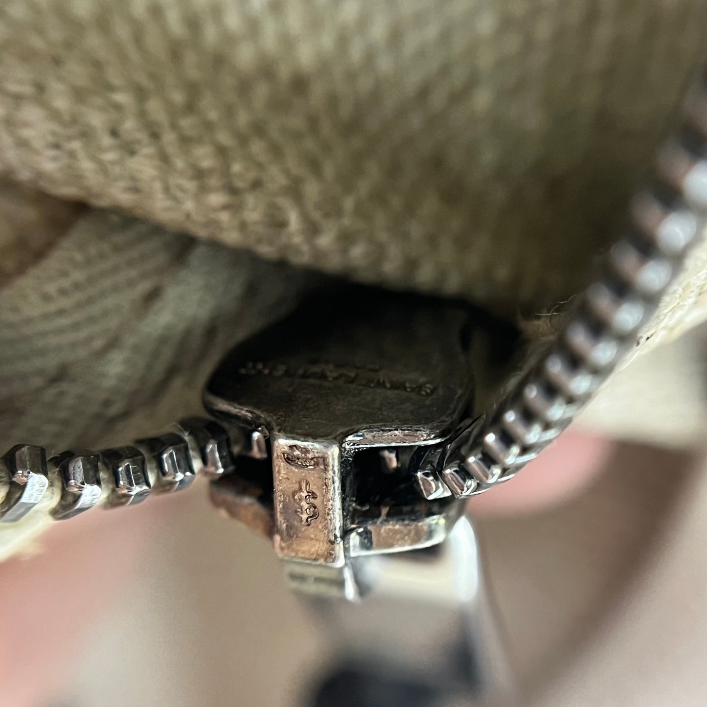 Linen Calfskin Rive Gauche Tote Optic White