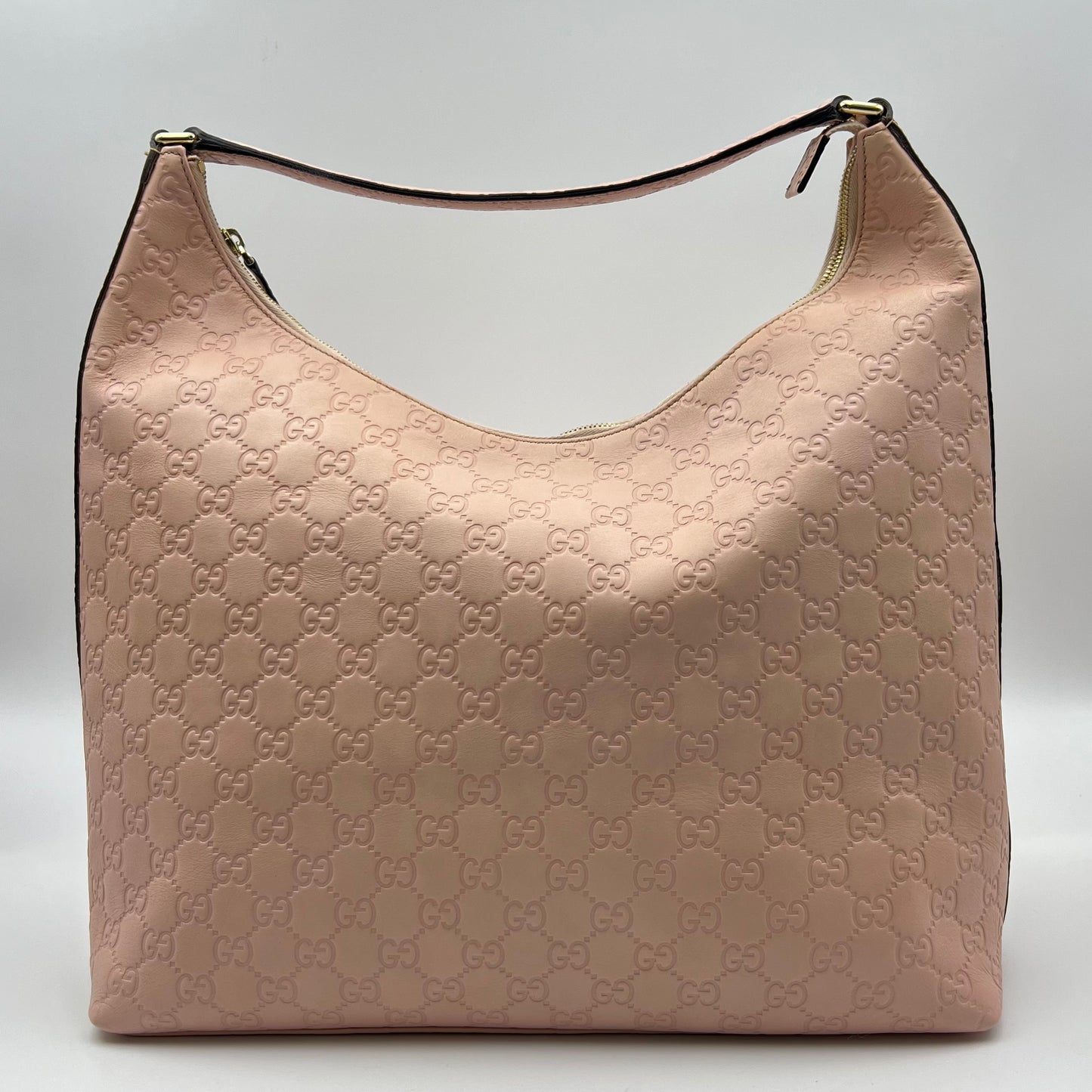  Guccissima GG Canvas Shoulder Bag Pink Gold