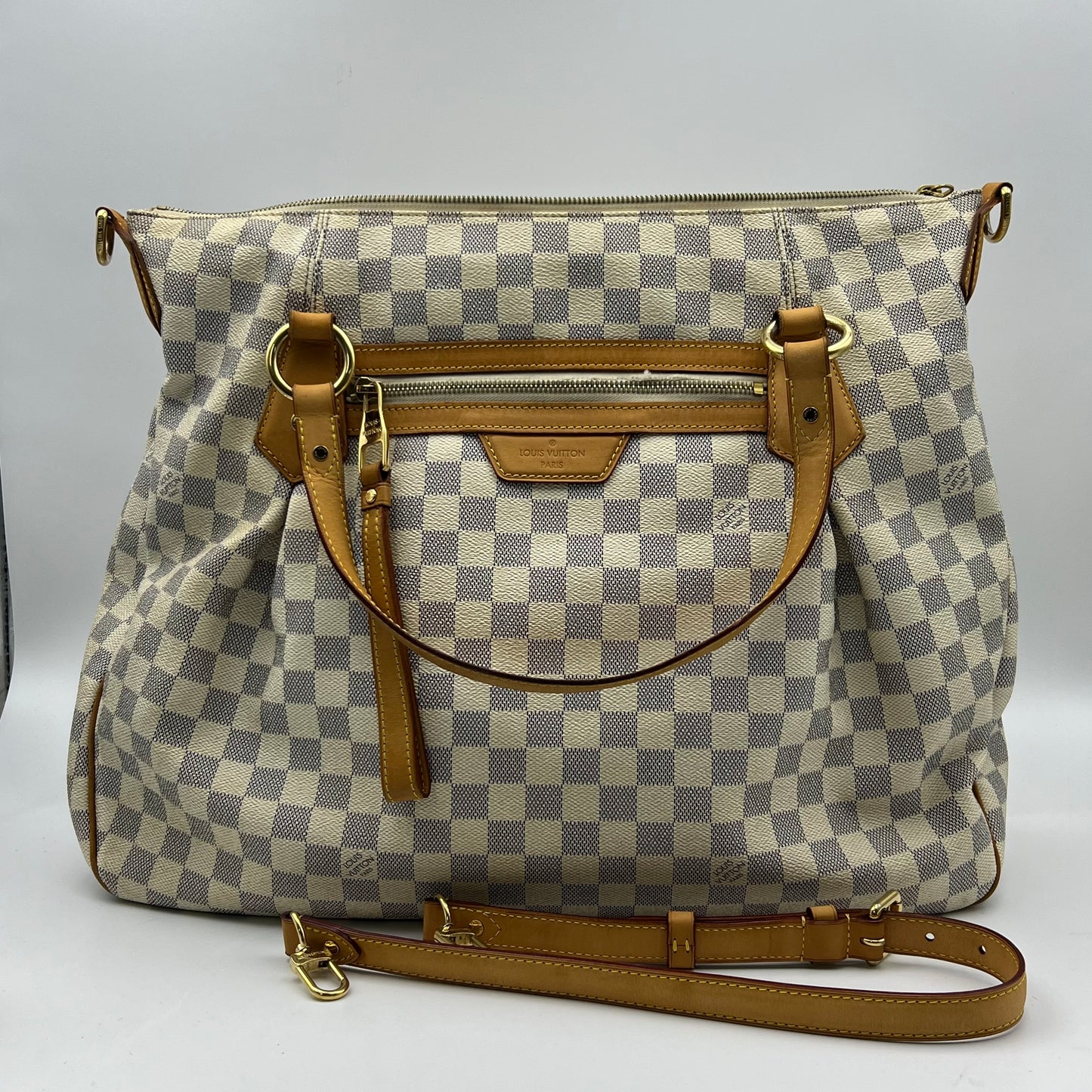 Damier Azur Evora GM Shoulder Bag