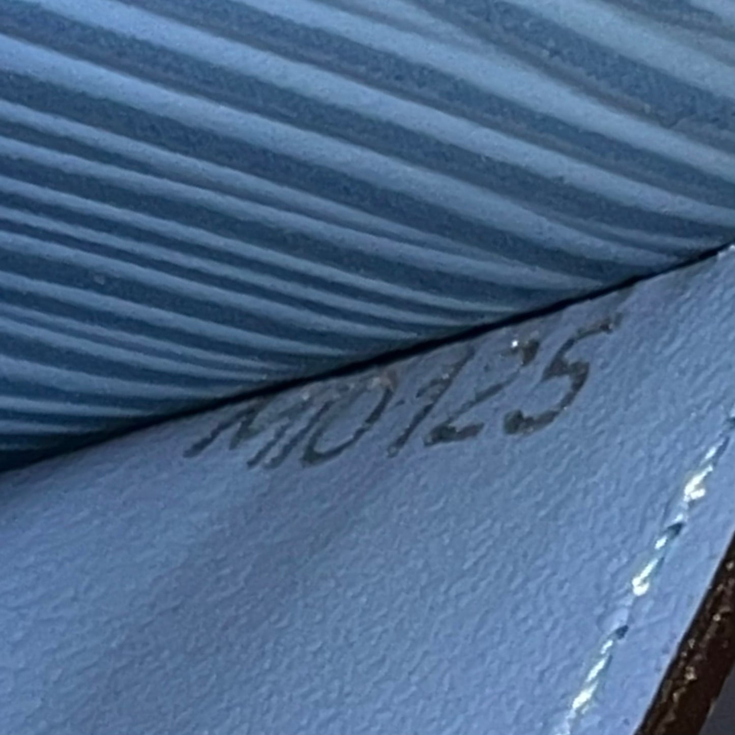 Epi Leather Tribal Mask Blue