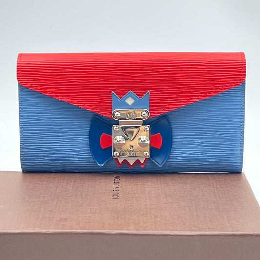 Epi Leather Tribal Mask Blue