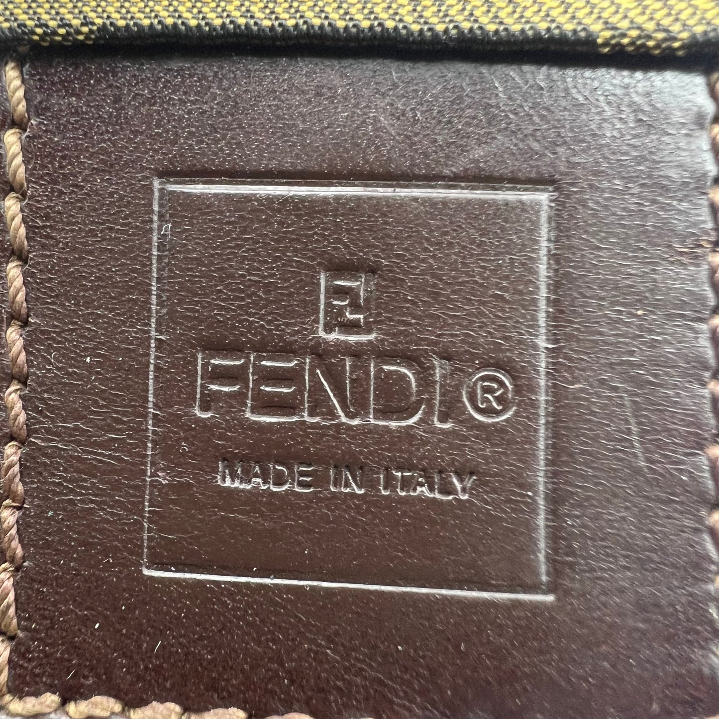 Zucca Canvas Leather Tote Bag Brown