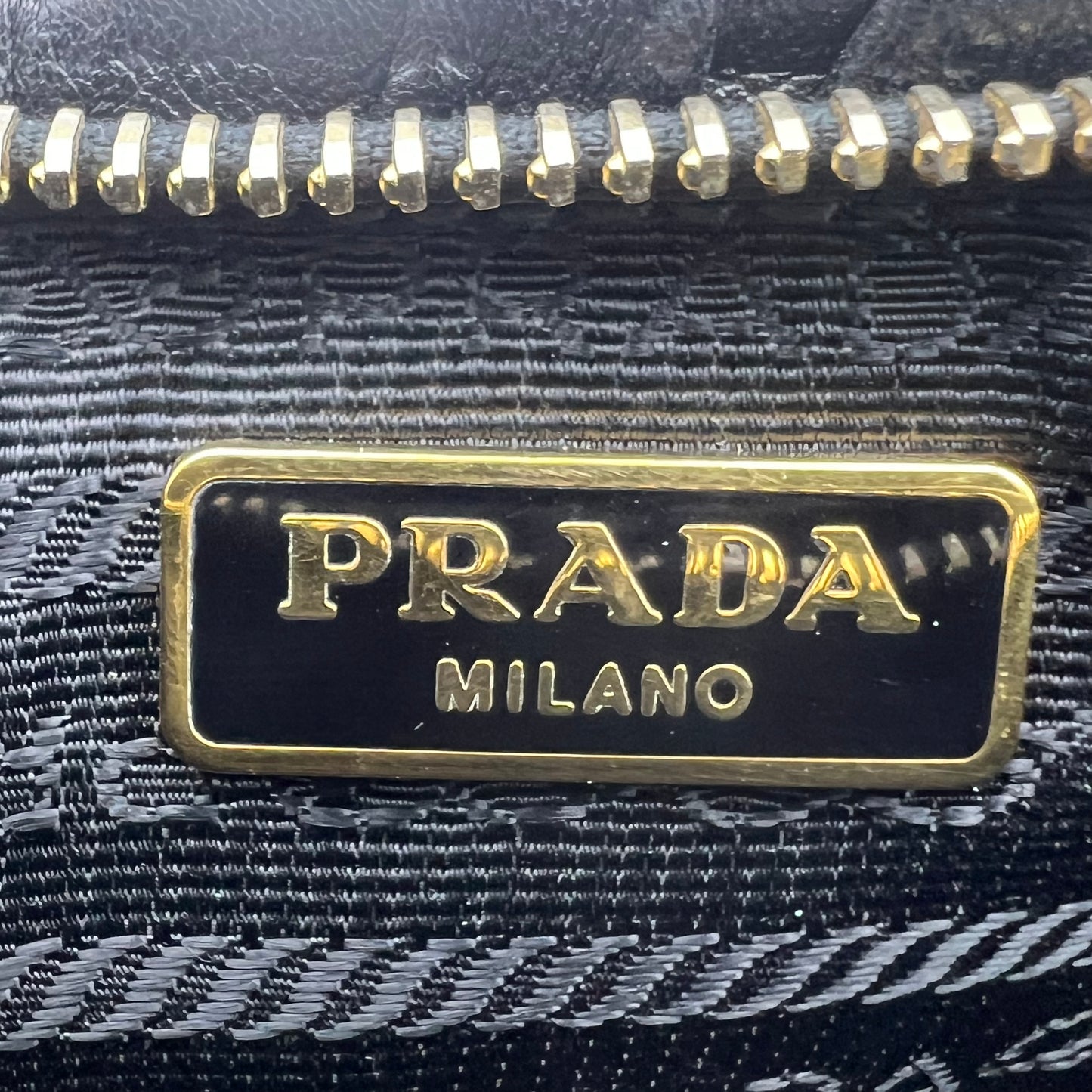 Nappa Gaufre Wristlet Clutch Black