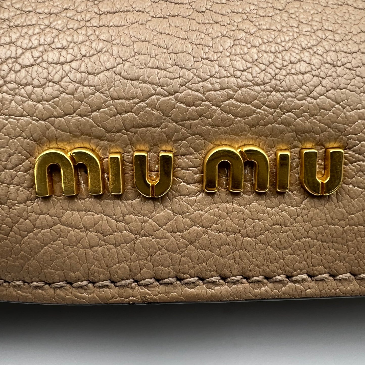 Madras Leather Handbag Beige and Black