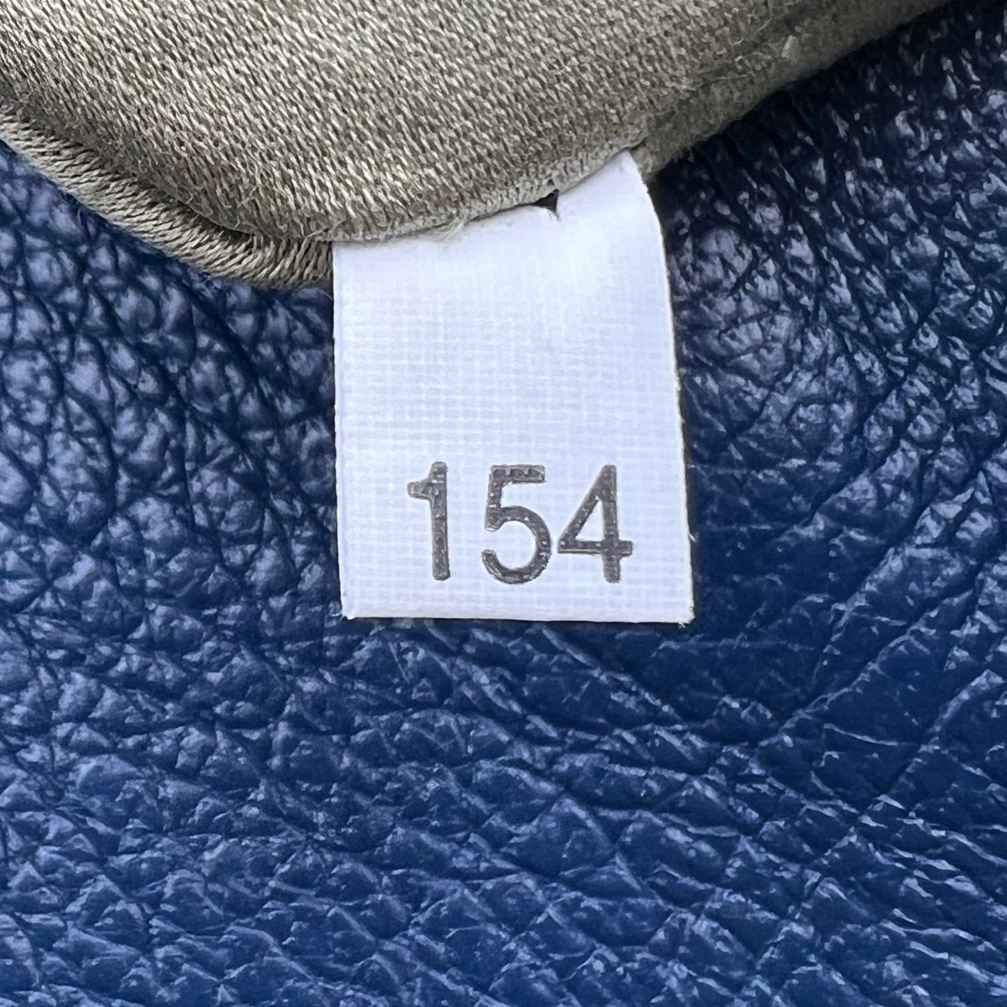 Leather Top Handle Bag Blue