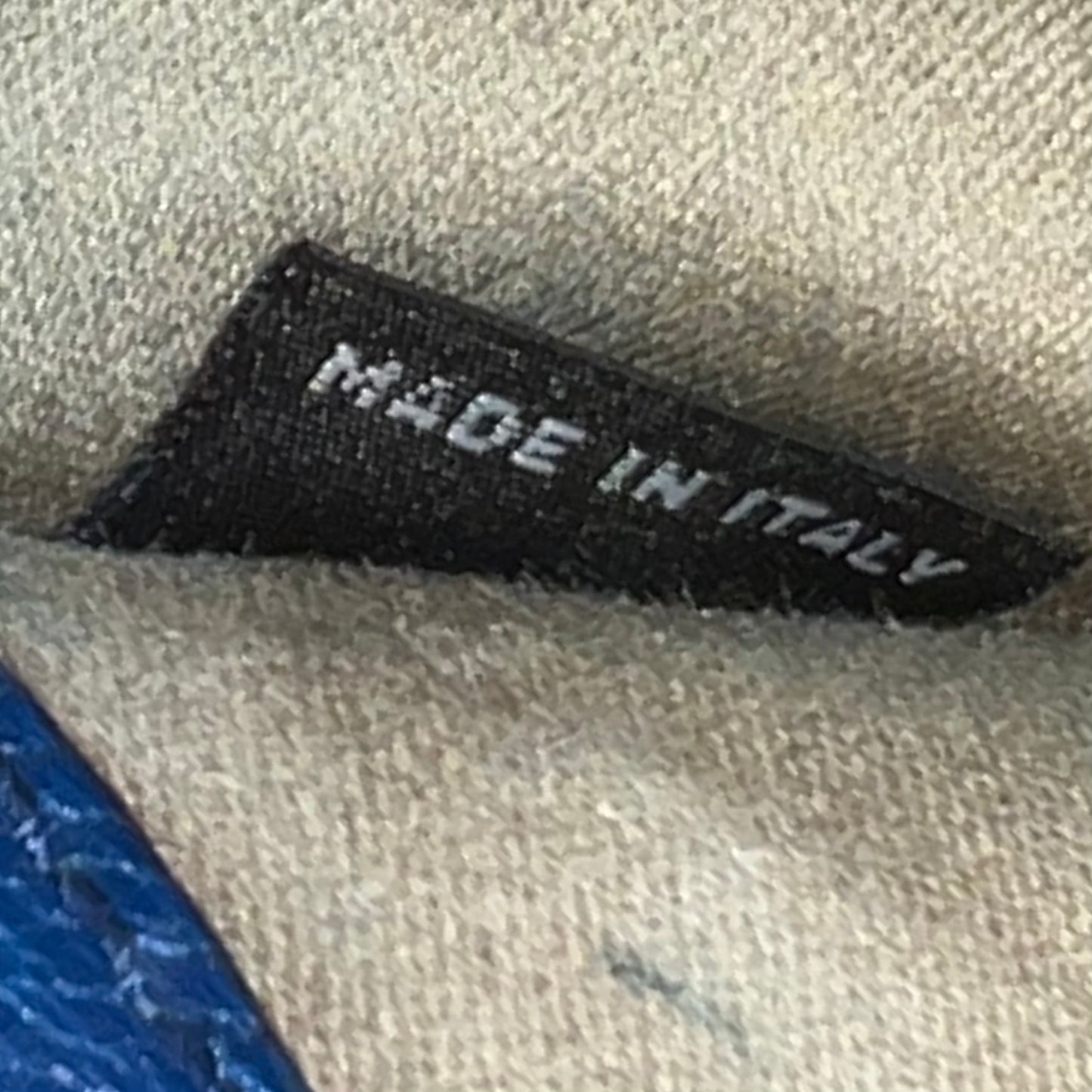 Leather Top Handle Bag Blue