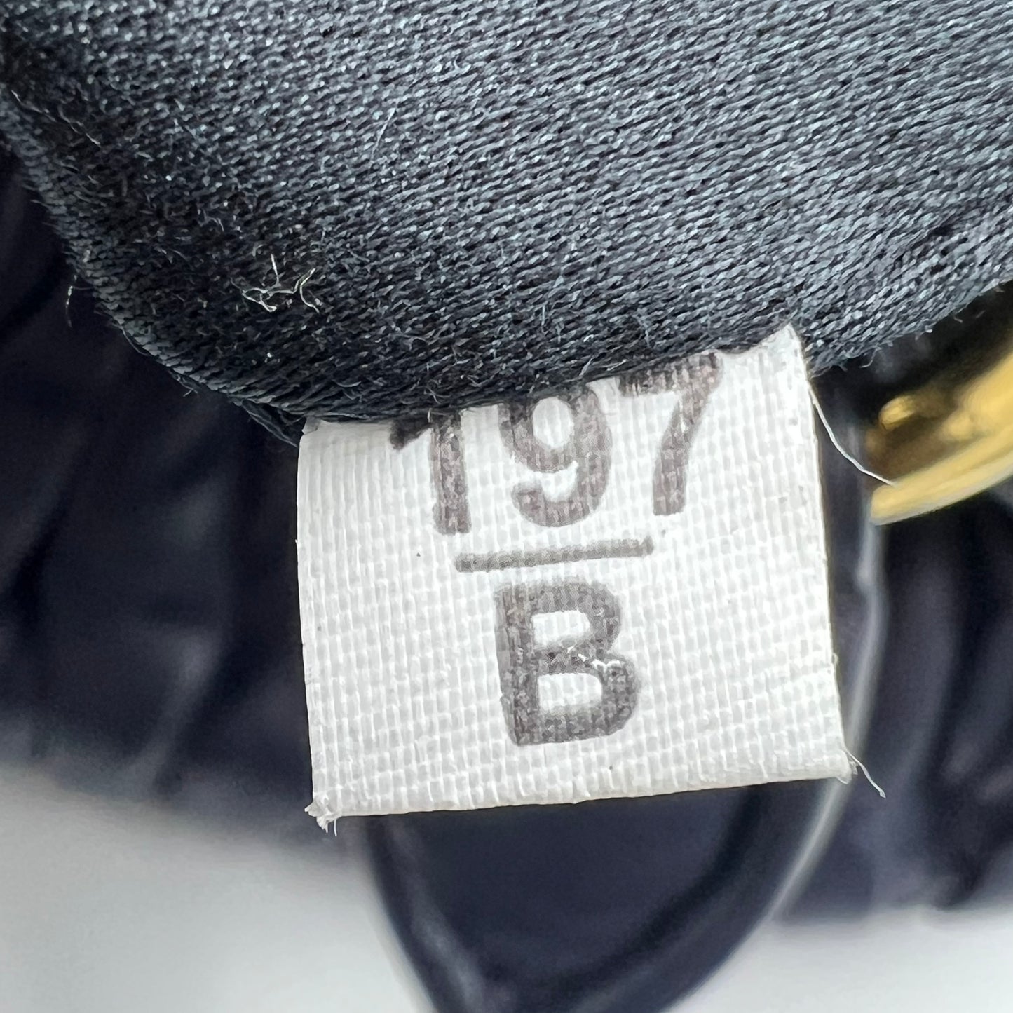 Blue Matelassé Leather Top Zip Satchel