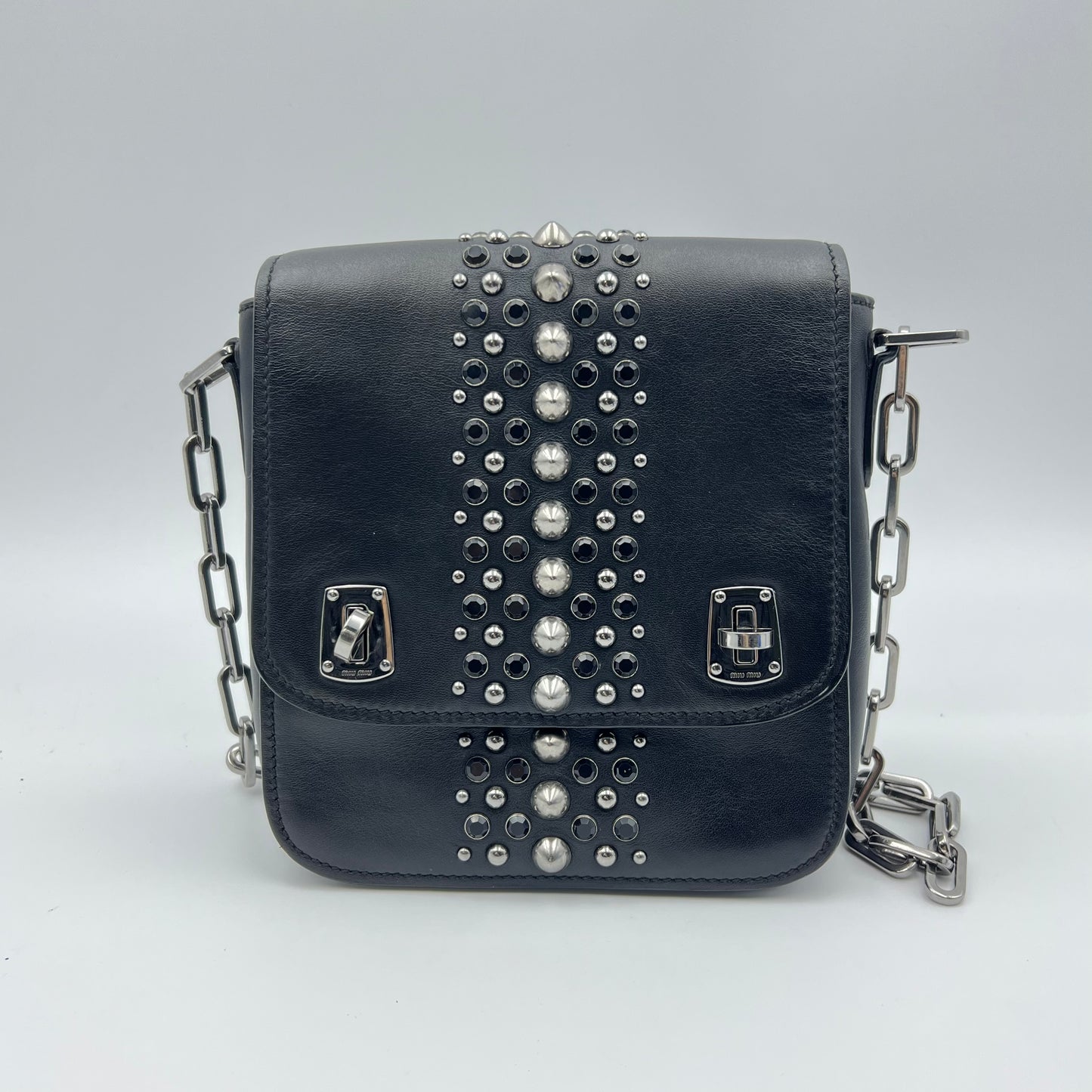 Studded Leather Crossbody Bag