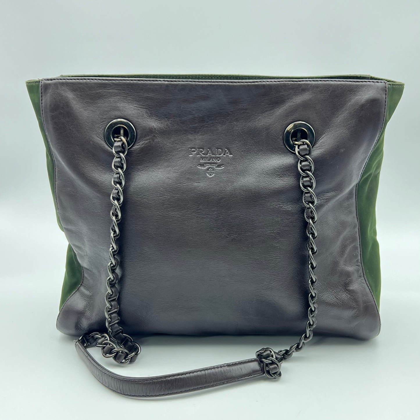 VIntage Prada Medium Leather Bag Brown Shoulder Bag