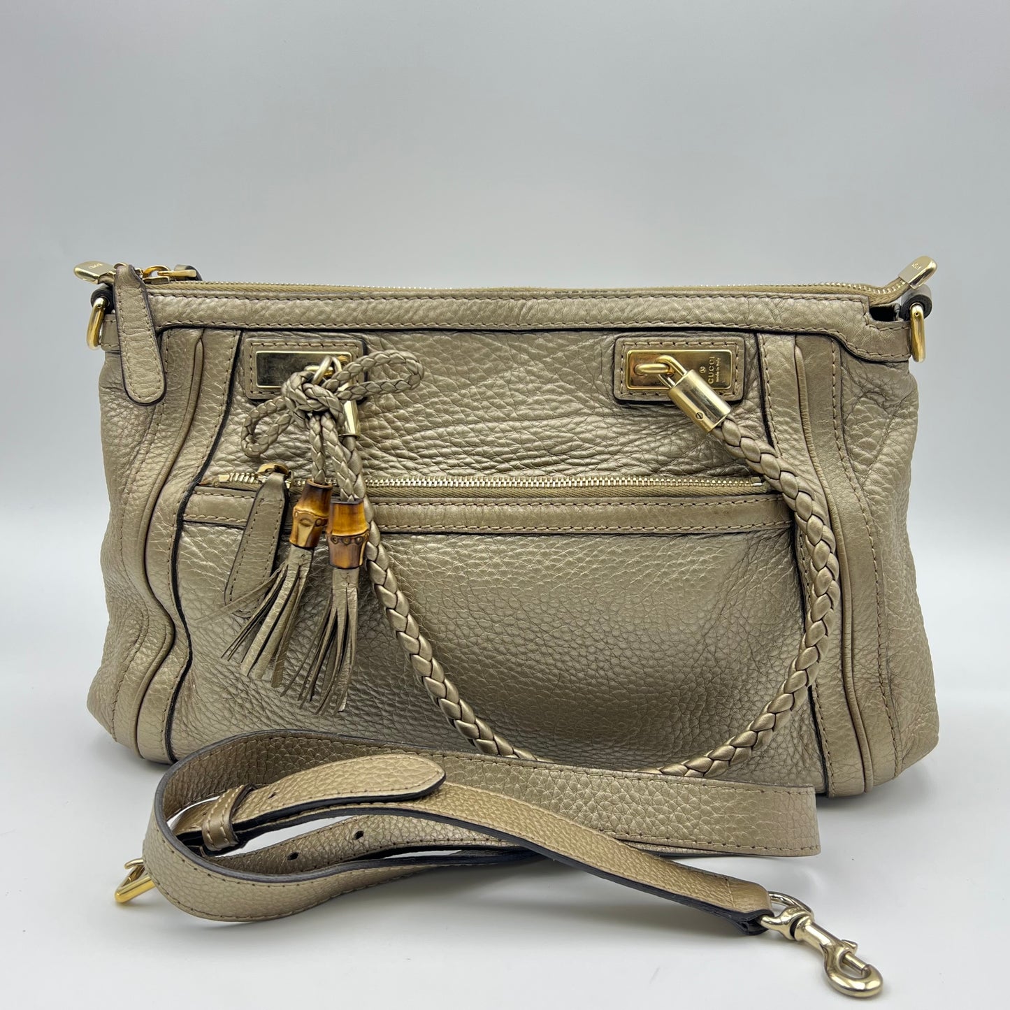 Bella Two-Way Leather Top Handle Bag