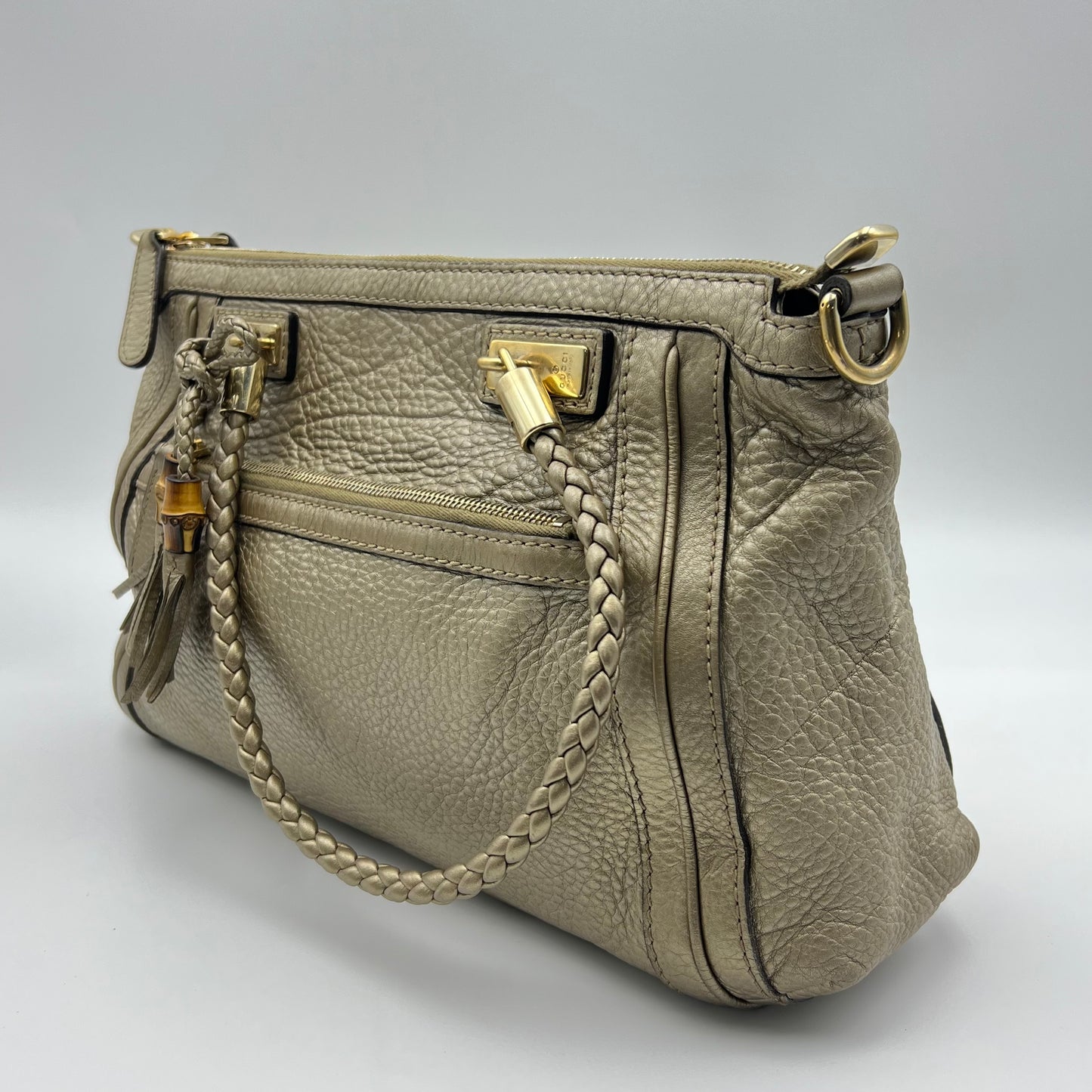 Bella Two-Way Leather Top Handle Bag
