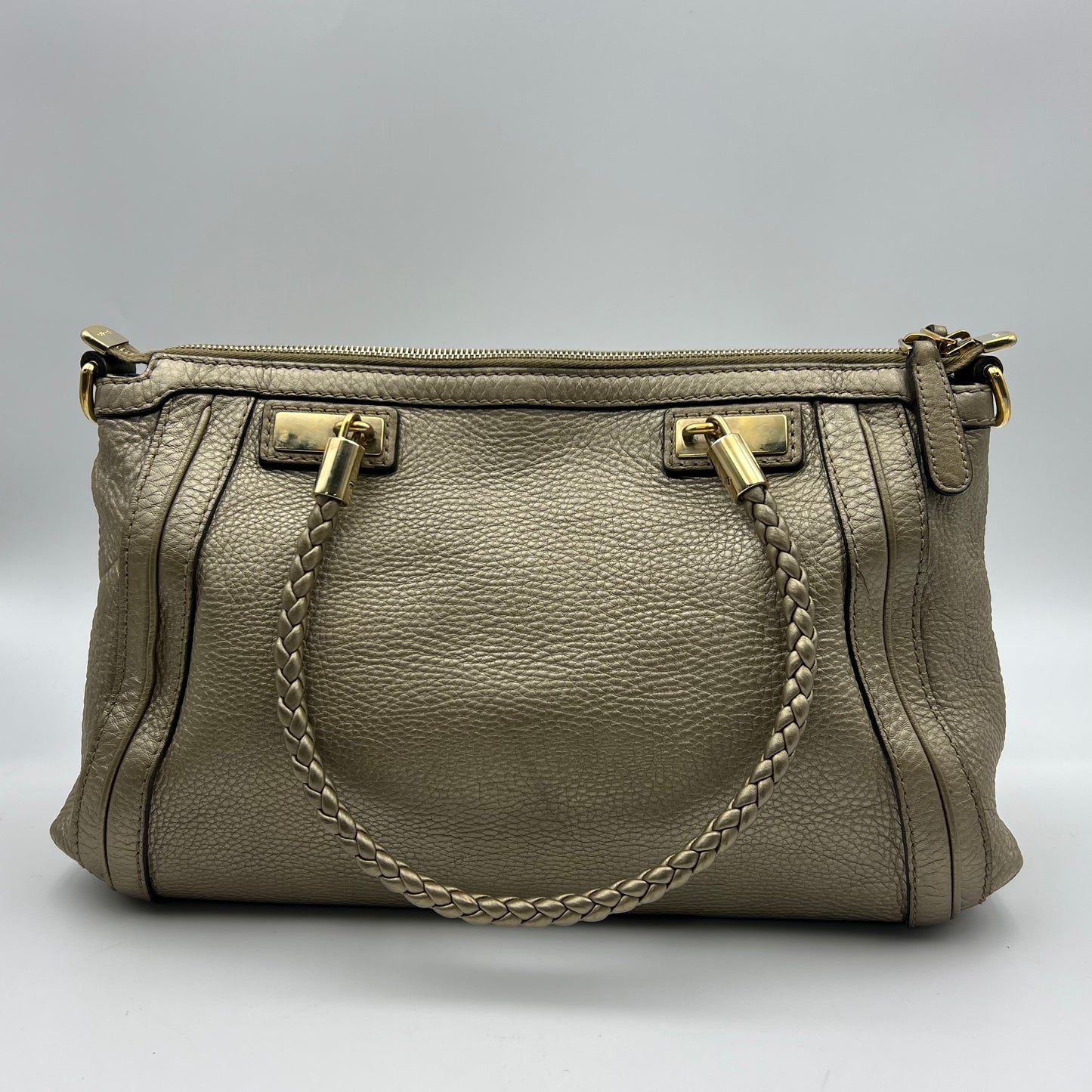 Bella Two-Way Leather Top Handle Bag