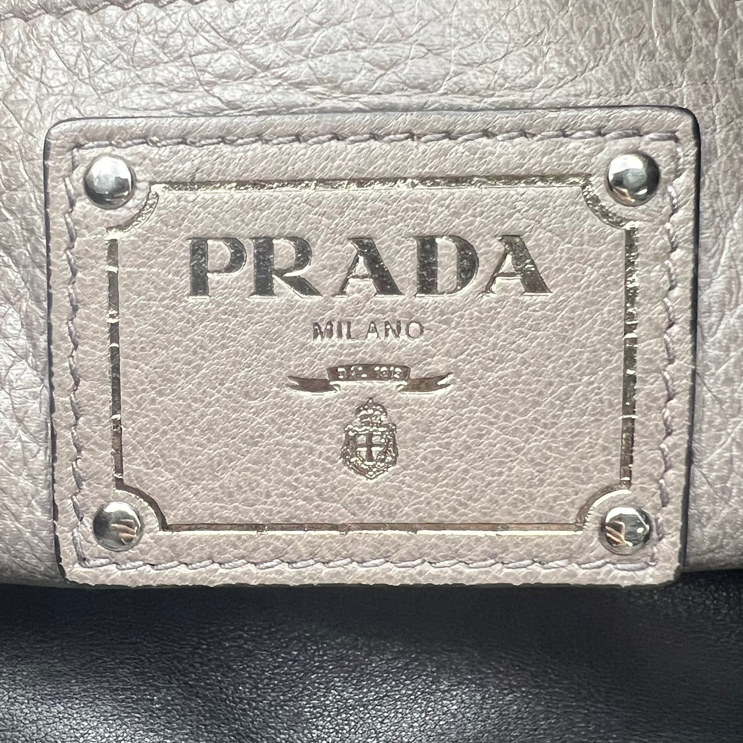 Grey Vitello Daino Leather Tote