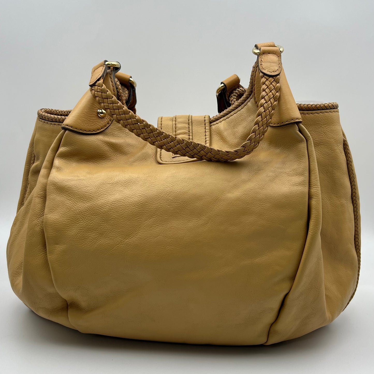 Light Brown Leather Marrakech Large Hobo Bag