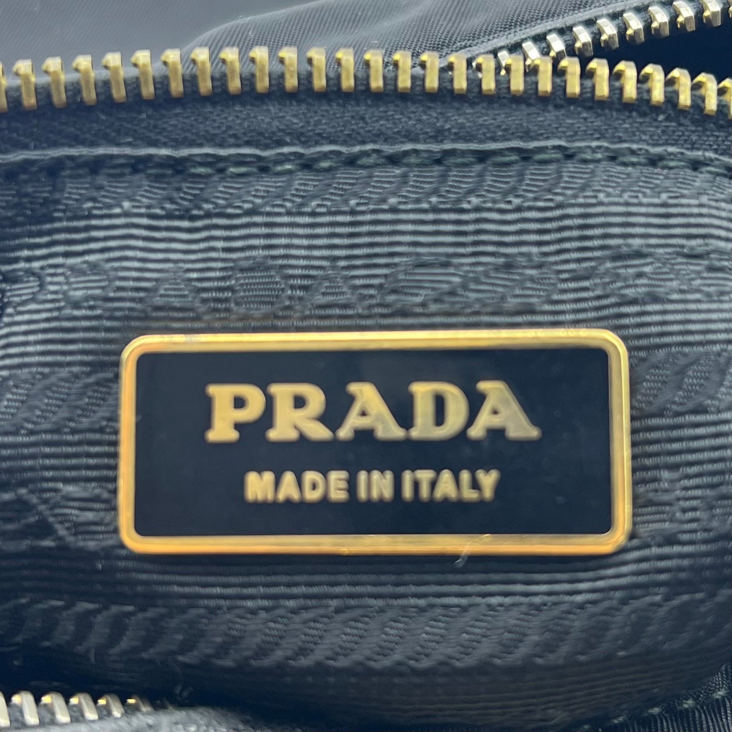 Black Tessuto Nylon and Saffiano Leather Shoulder Bag