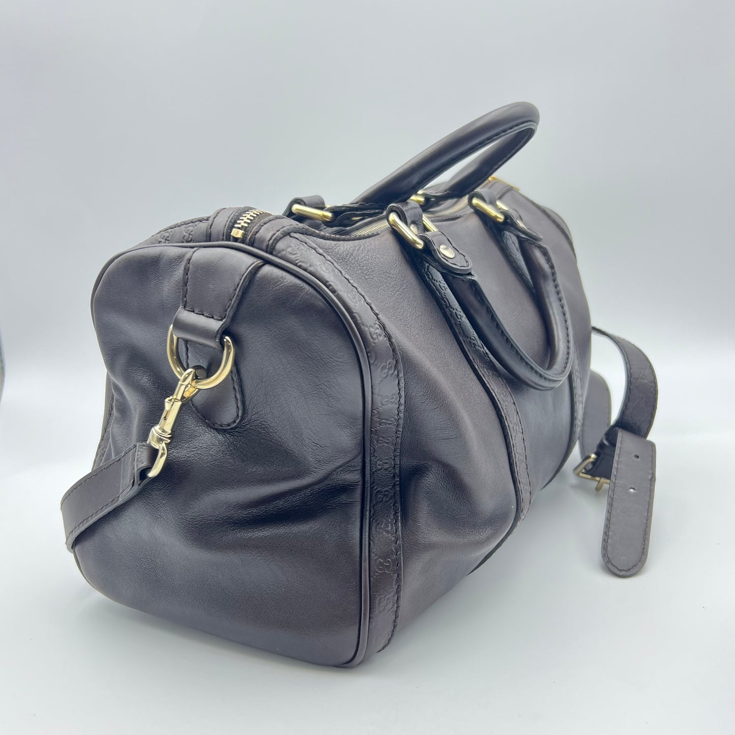 Microguccissima Boston Brown Tote