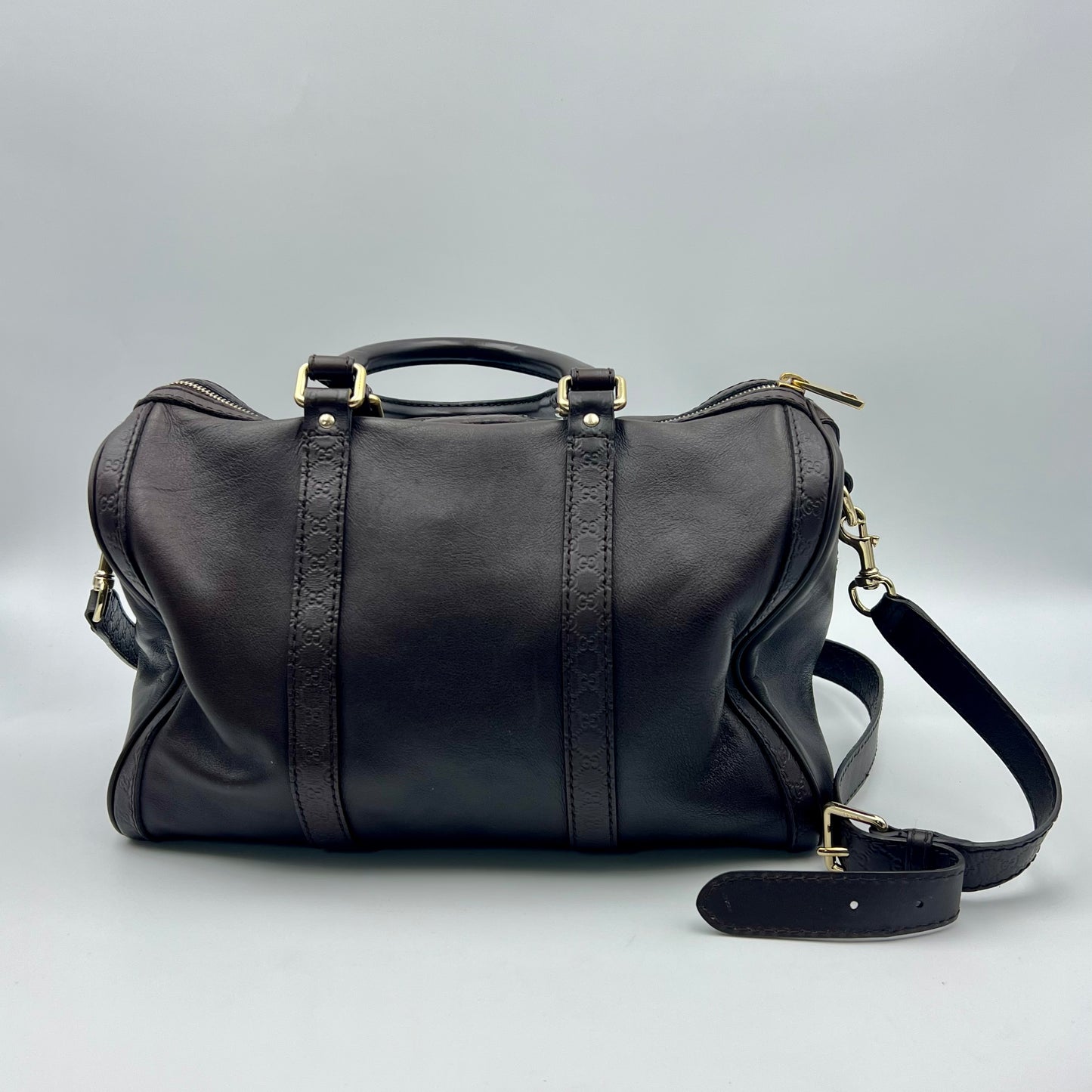 Microguccissima Boston Brown Tote