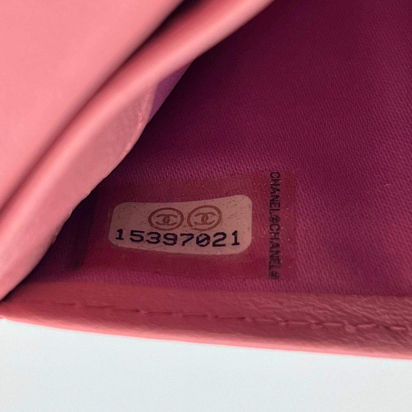 Pink Camellia Embossed Leather Continental Wallet