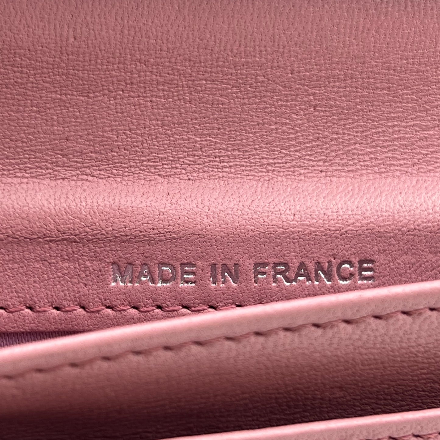 Pink Camellia Embossed Leather Continental Wallet