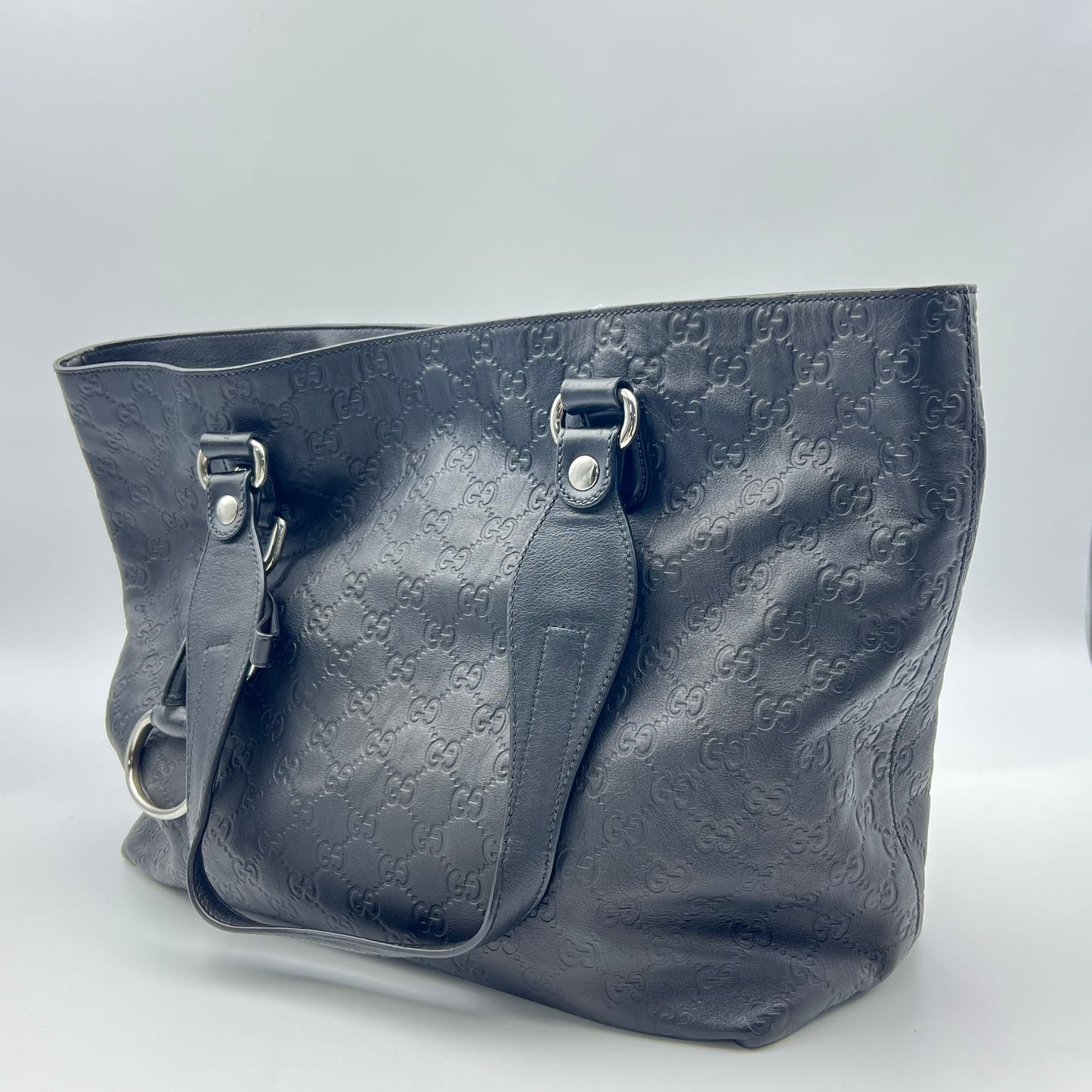 Guccissima Medium Icon Bit Tote Black