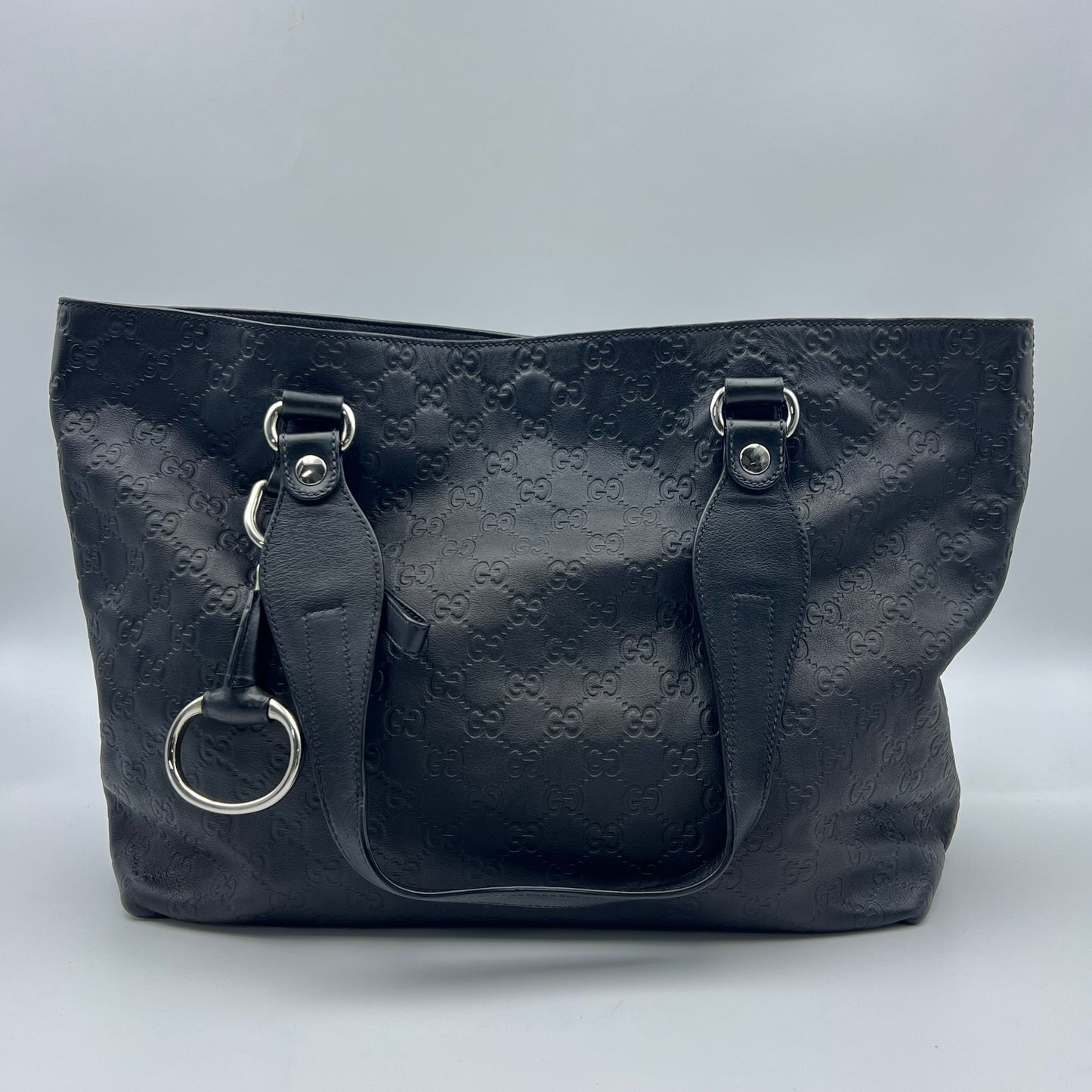 Guccissima Medium Icon Bit Tote Black