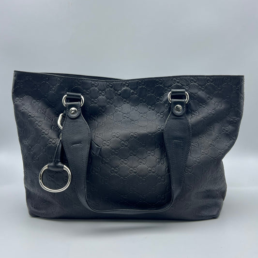Guccissima Medium Icon Bit Tote Black