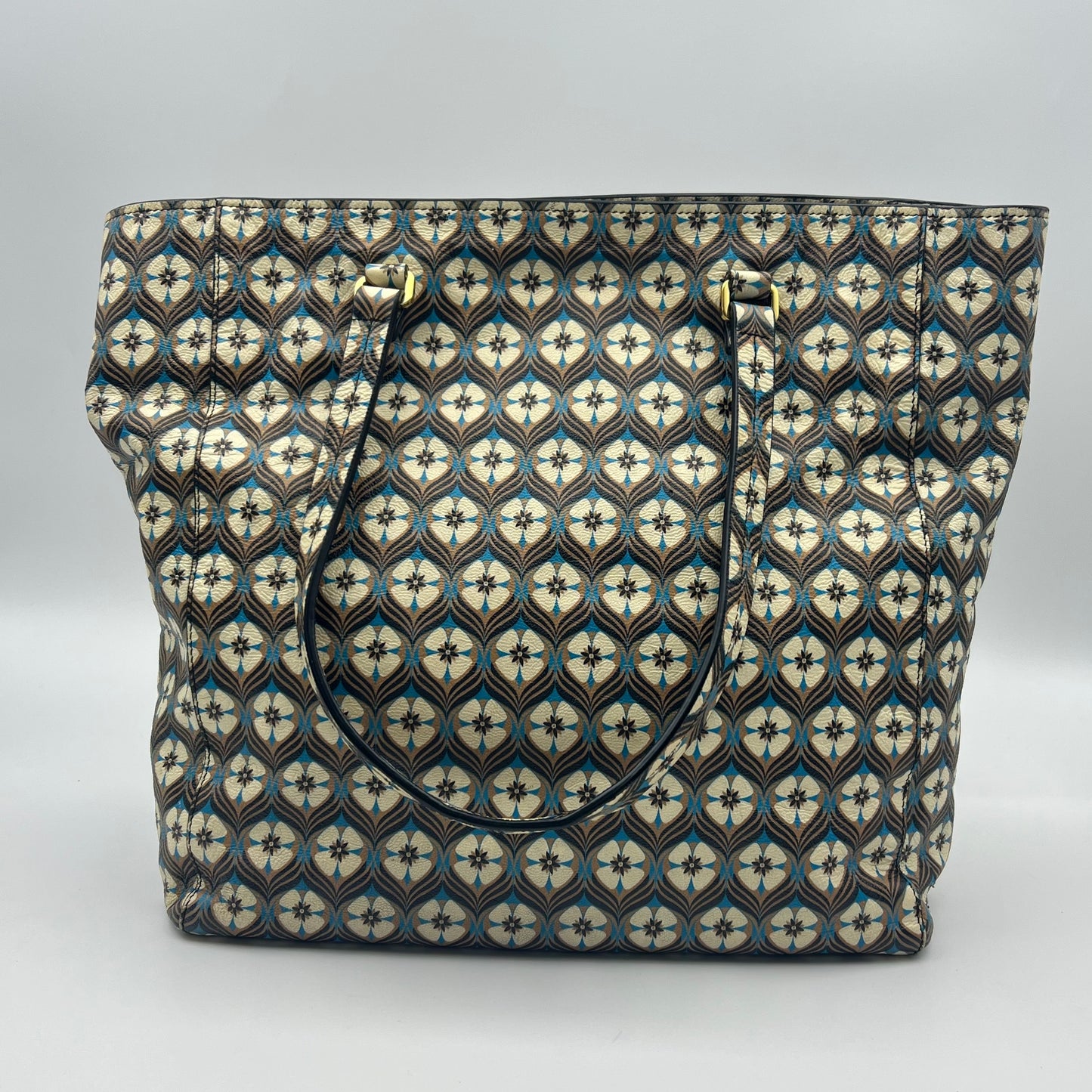 Blue Madras Print Cammello Tote