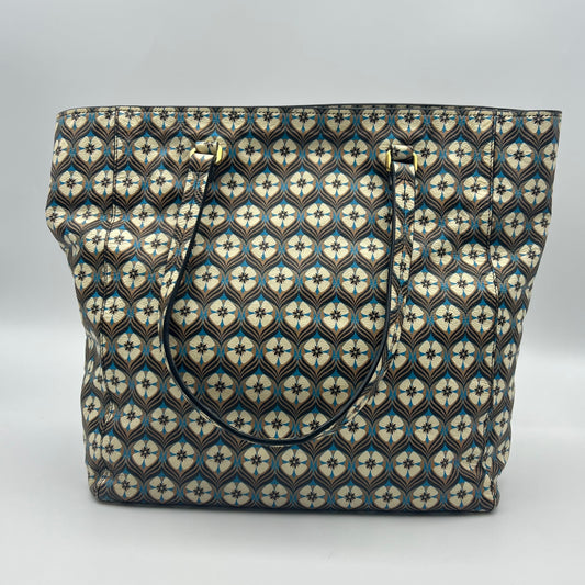 Blue Madras Print Cammello Tote