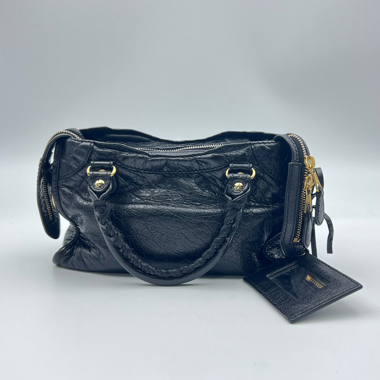 City Classic Studs Bag Leather Mini Black