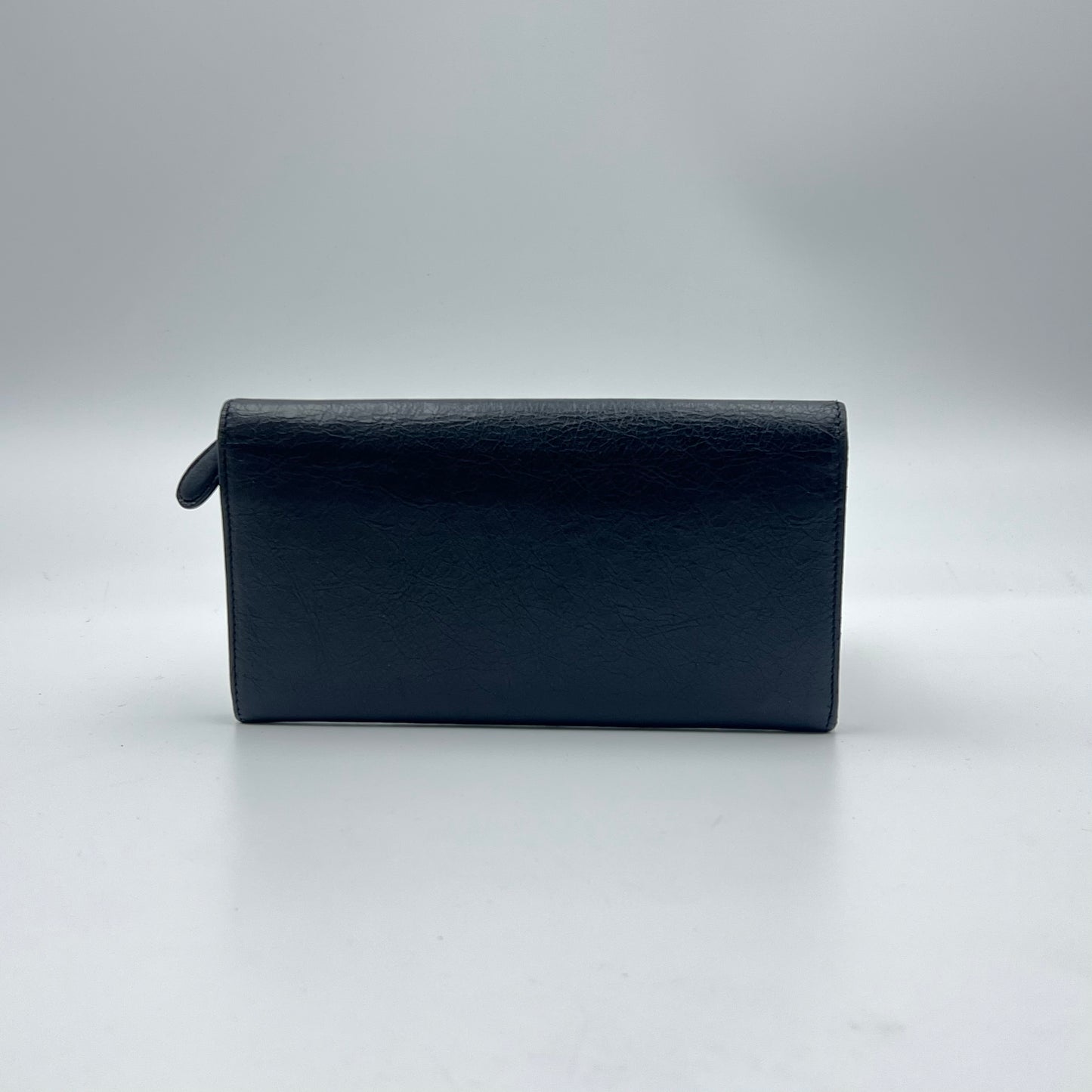 Leather Continental Wallet Black