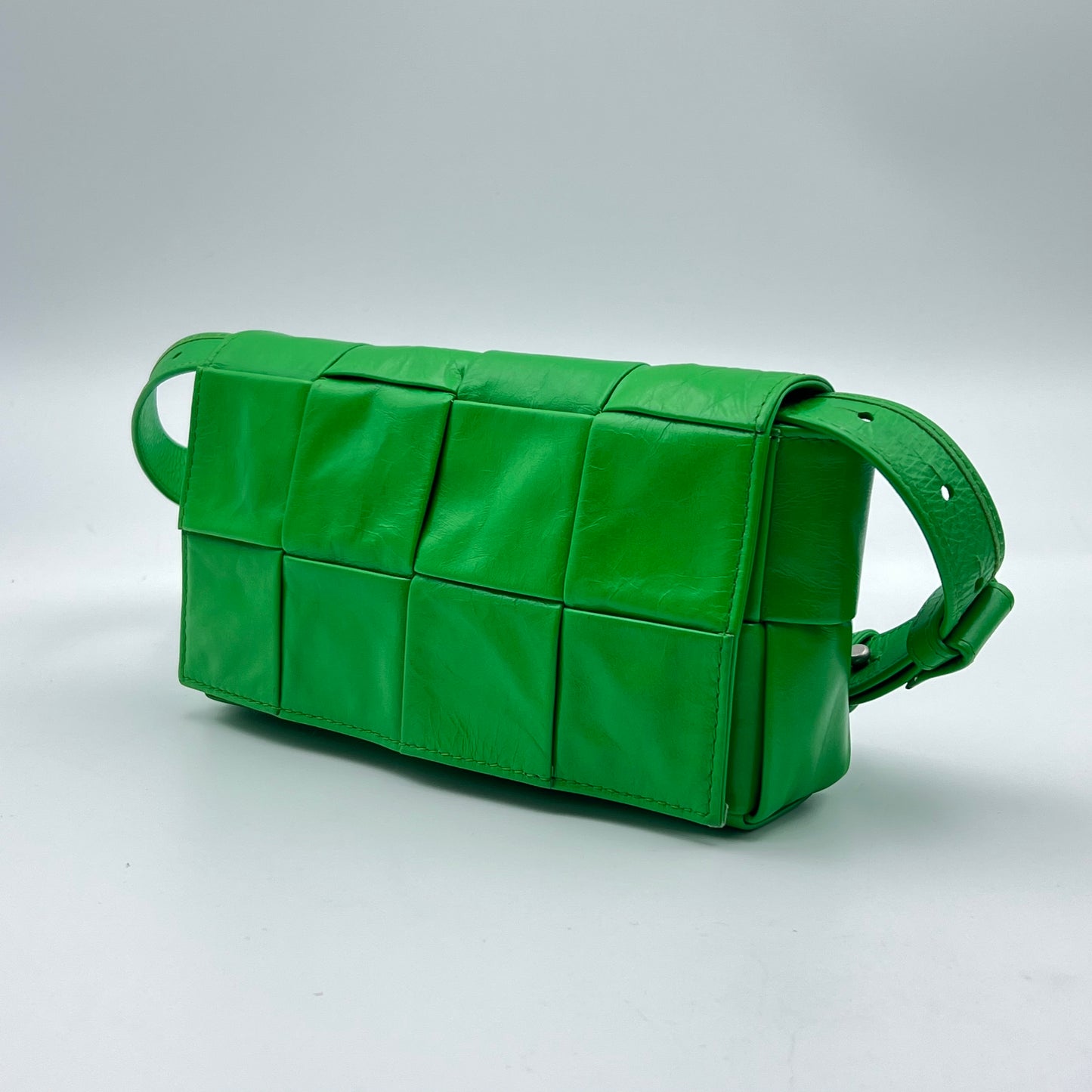 Mini Intreccio Cassette Belt Bag Green