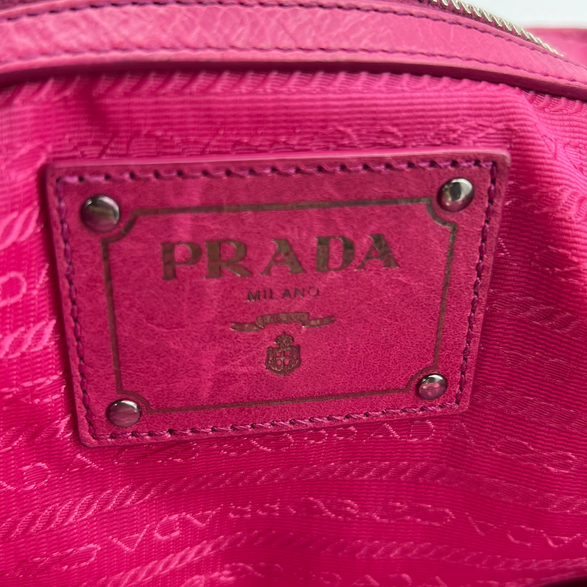 Prada Vitello Shine Leather Top Handle Bag — view 8 of 9 Vitello Shine Leather Top Handle Bag, view 8 of 9