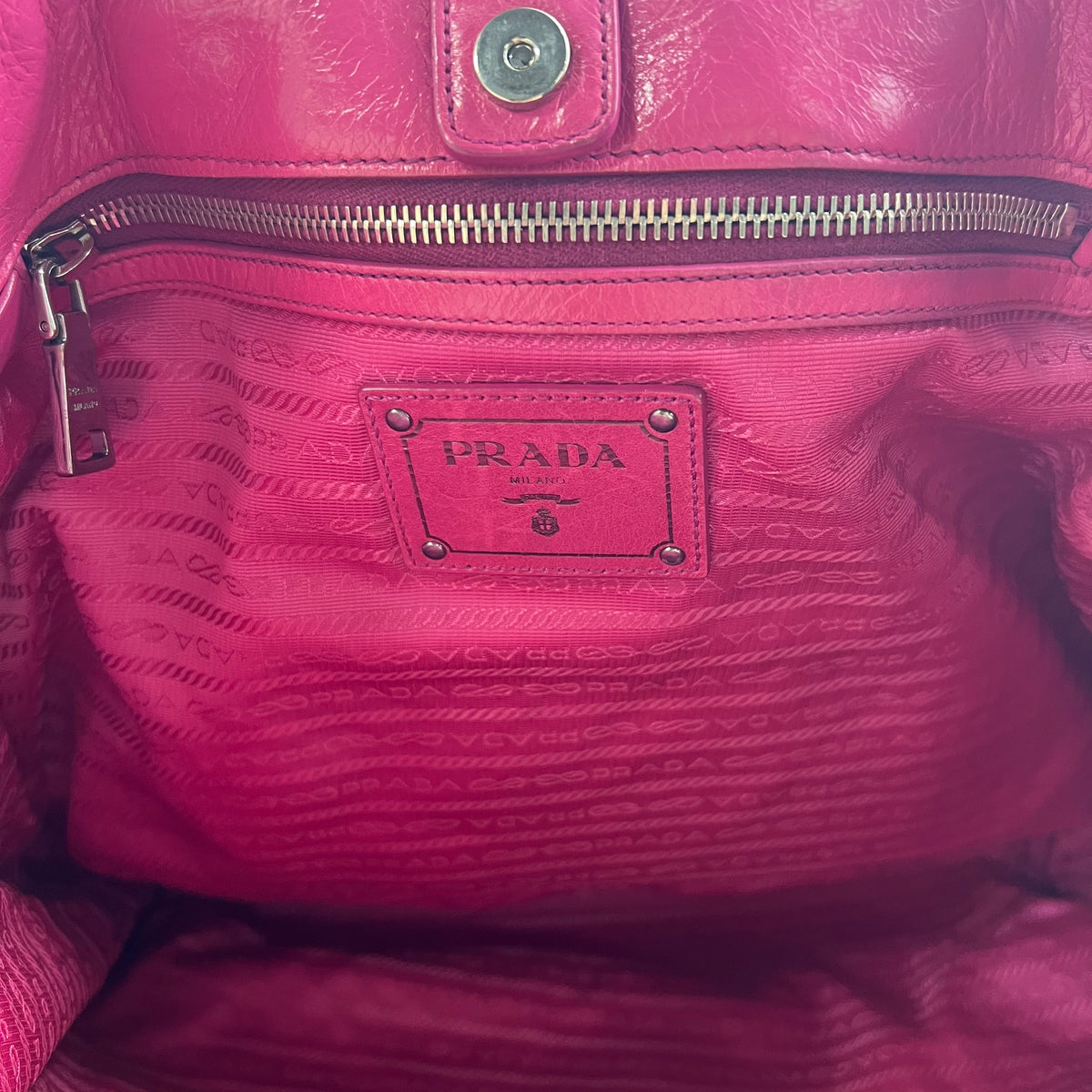 Prada Vitello Shine Leather Top Handle Bag — view 5 of 9 Vitello Shine Leather Top Handle Bag, view 5 of 9