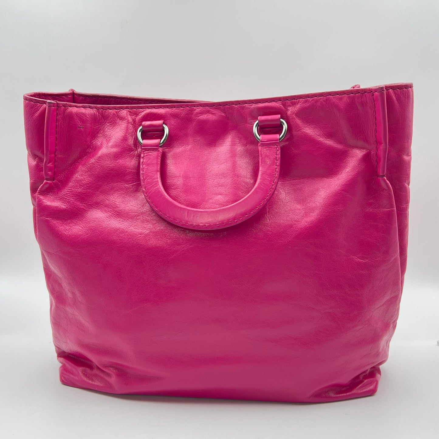 Vitello Shine Leather Top Handle Bag