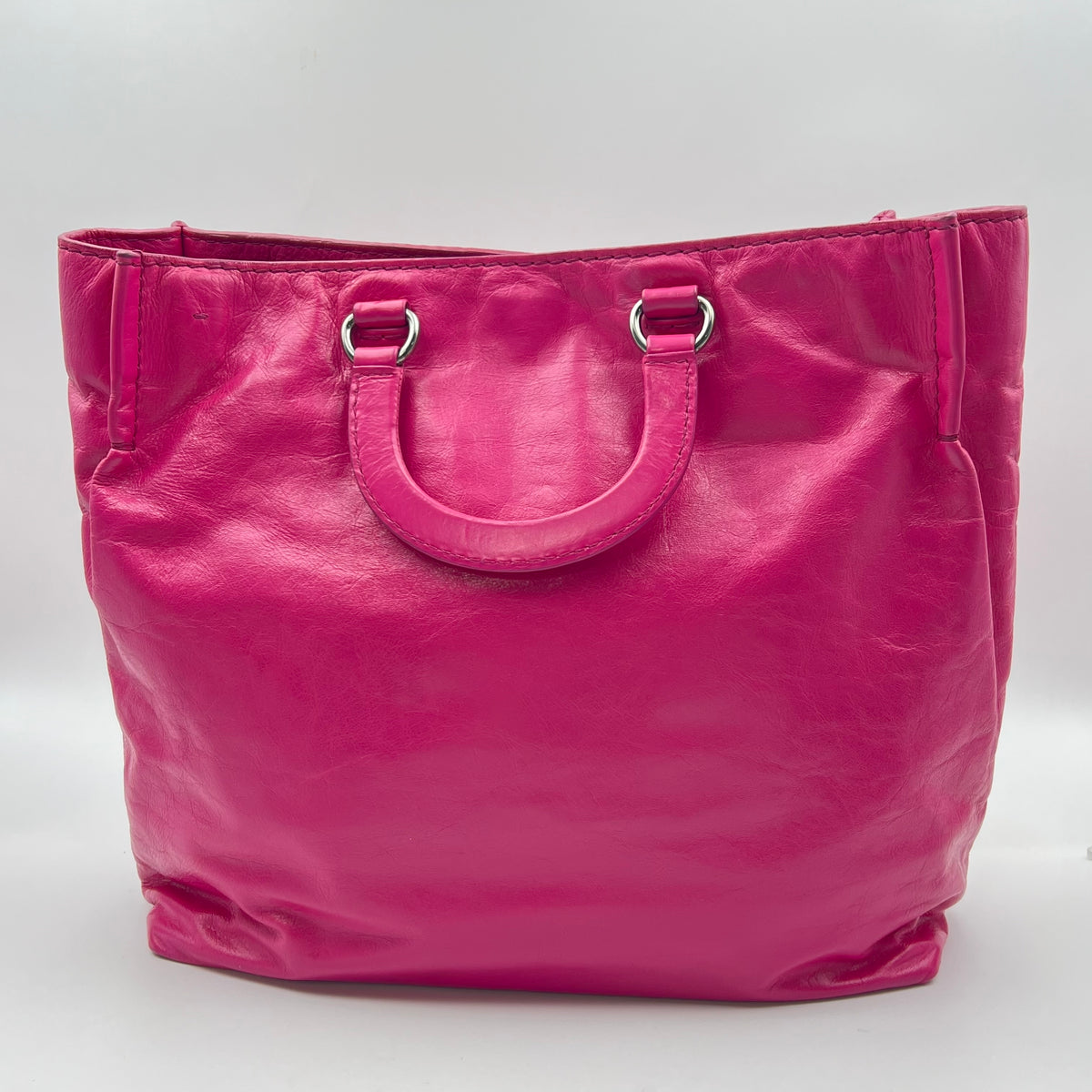 Prada Vitello Shine Leather Top Handle Bag — view 2 of 9 Vitello Shine Leather Top Handle Bag, view 2 of 9