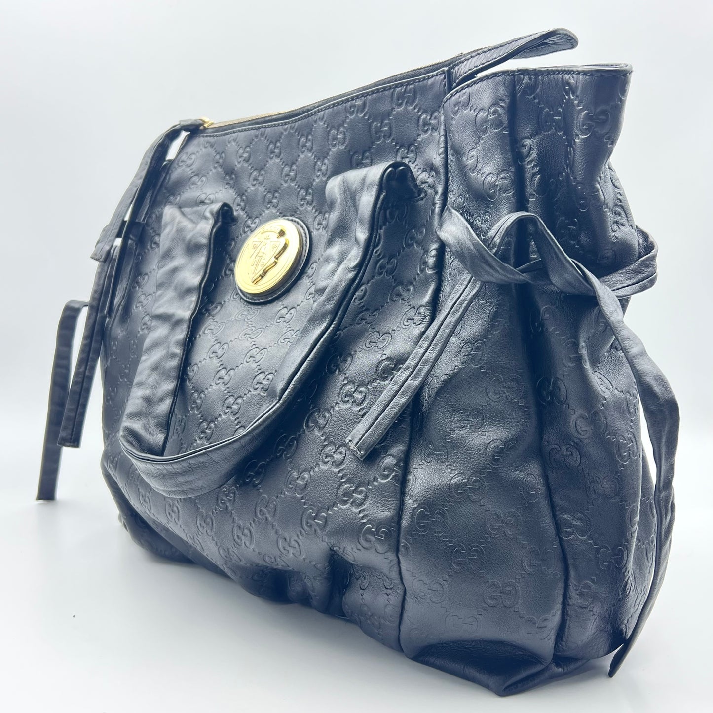 lack Guccissima Leather Small Hysteria Satchel