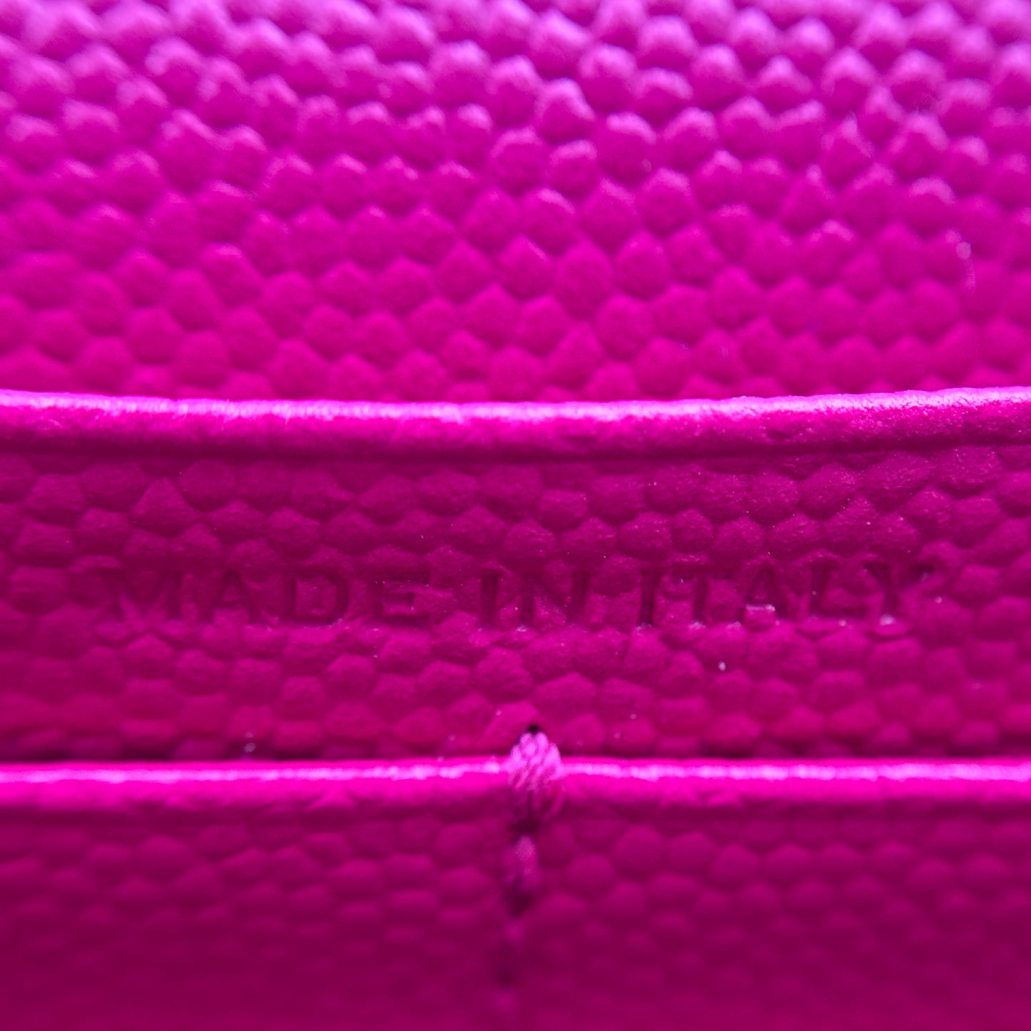 Classic Cassandre Leather Chain Wallet Fuchsia