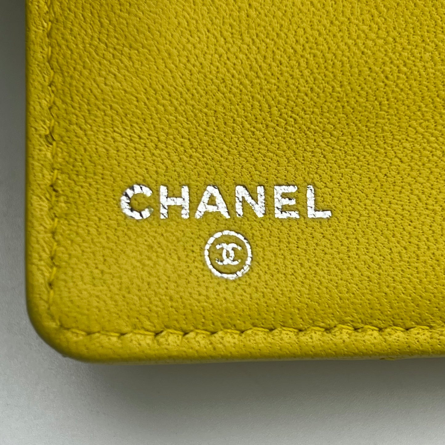 Yellow Quilted Leather CC Classic Bifold Long Wallet