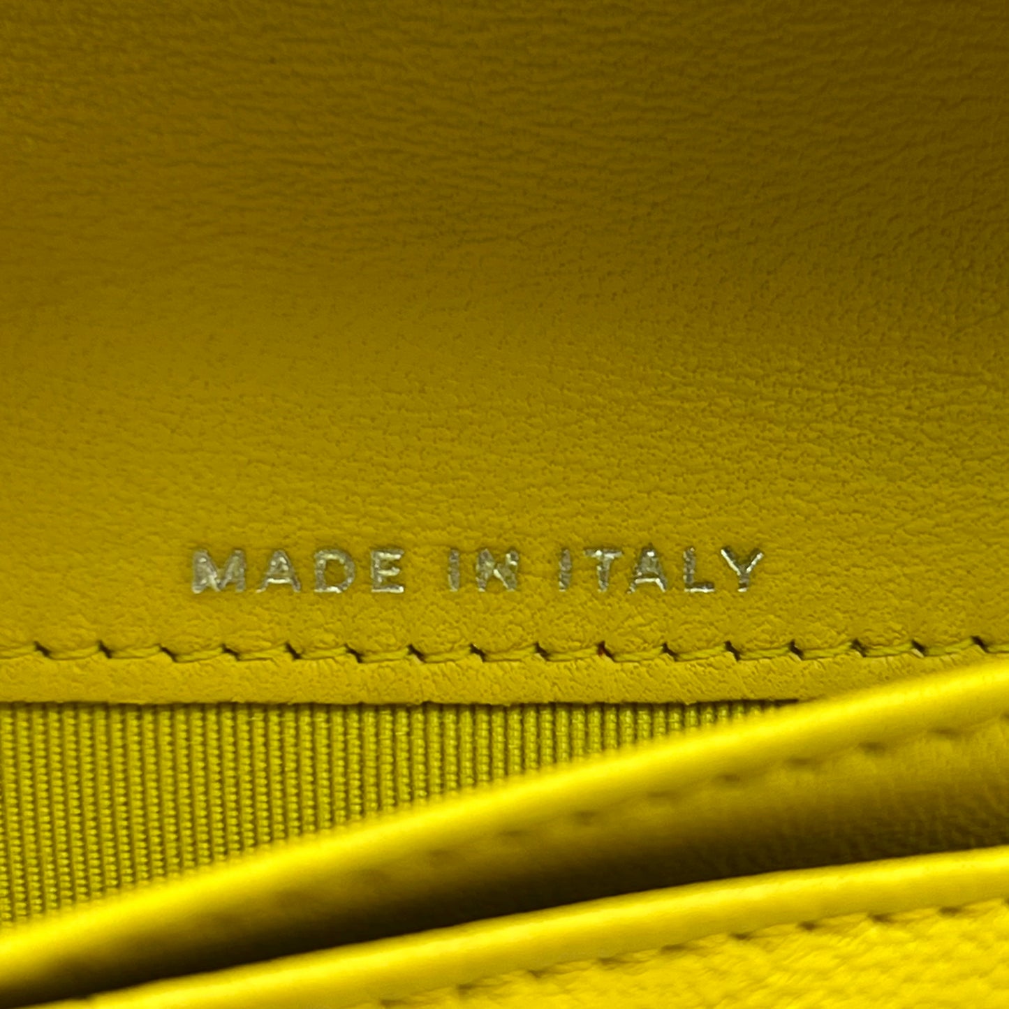 Yellow Quilted Leather CC Classic Bifold Long Wallet