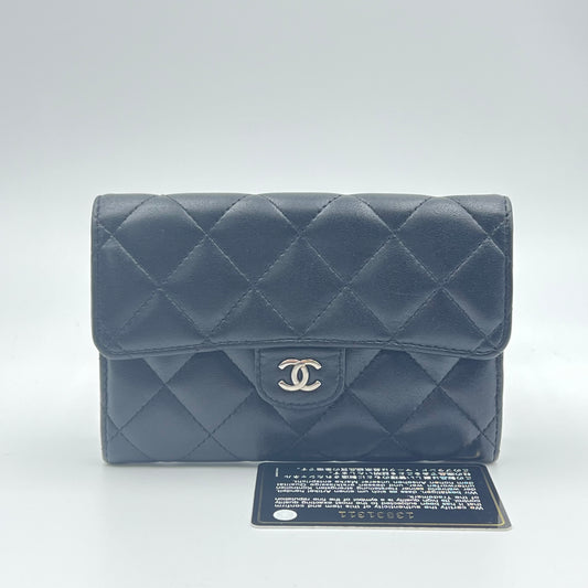 Chanel Matelasse Lambskin Wallet Black