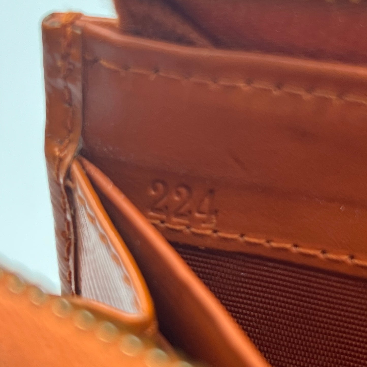 Saffiano L-Zip Zip Around Wallet Orange