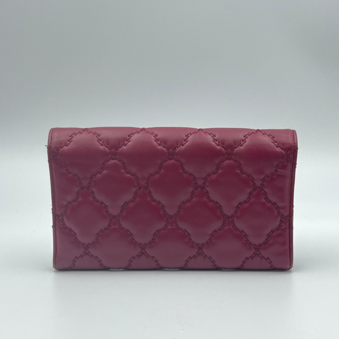 Cartera larga bi-fold Chanel Ultra Stitch Coco Mark Roja