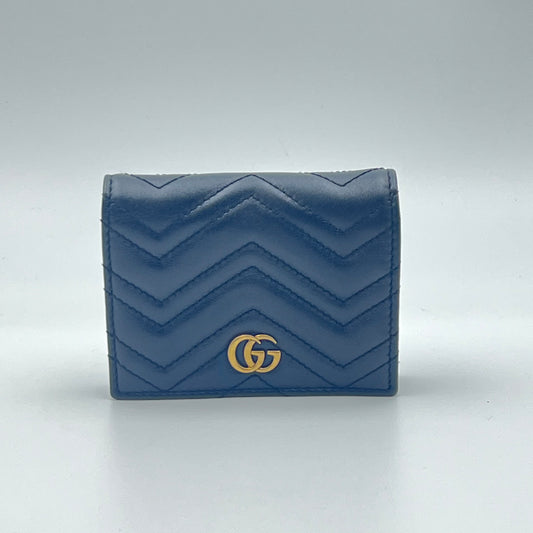 Leather Black GG Marmont Small Card Case Wallet